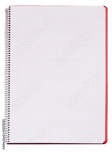 Obraz Isolated blank notebook