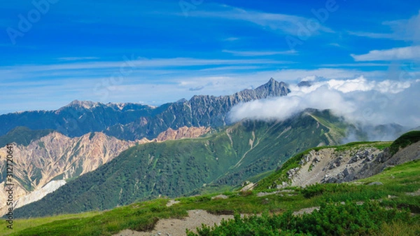 Obraz 北アルプス　裏銀座　槍ヶ岳　