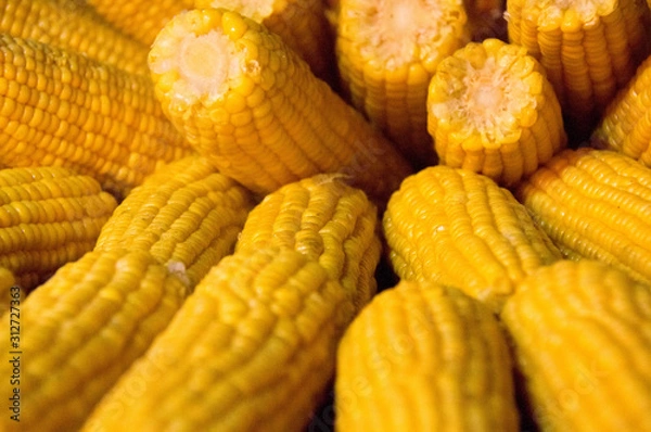 Fototapeta Grilled corn. Grilled pineapple. B-B-Q.