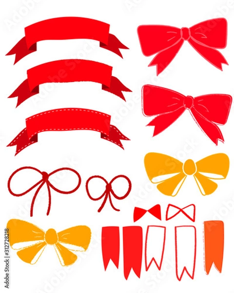 Obraz 手描き風リボン