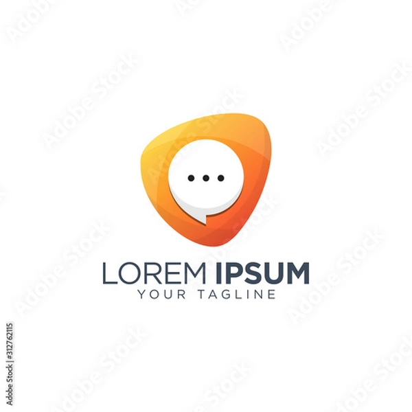 Obraz Colorful bubble chat logo design template