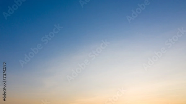 Obraz Sunset in the winter sky orange gradient