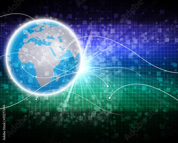 Obraz Abstract image of a social network