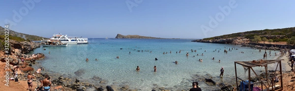 Obraz Kolokitha beach panorama, Crete, Greece