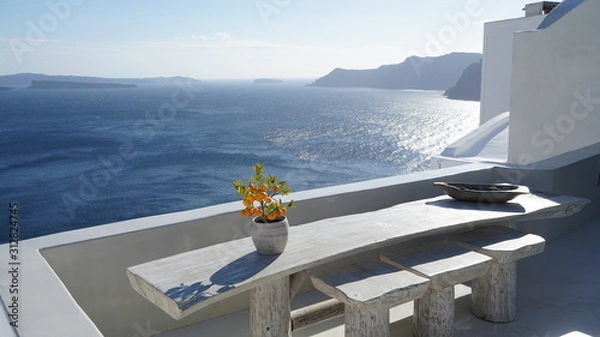 Obraz Santorini, Greece by the ocean