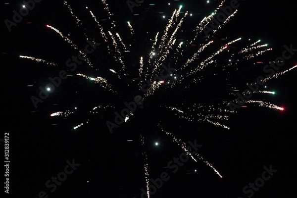 Obraz Festive fireworks against the black sky