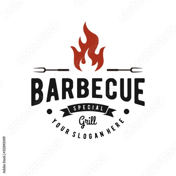 Obraz special grill logo inspiration, illustration vector eps 10