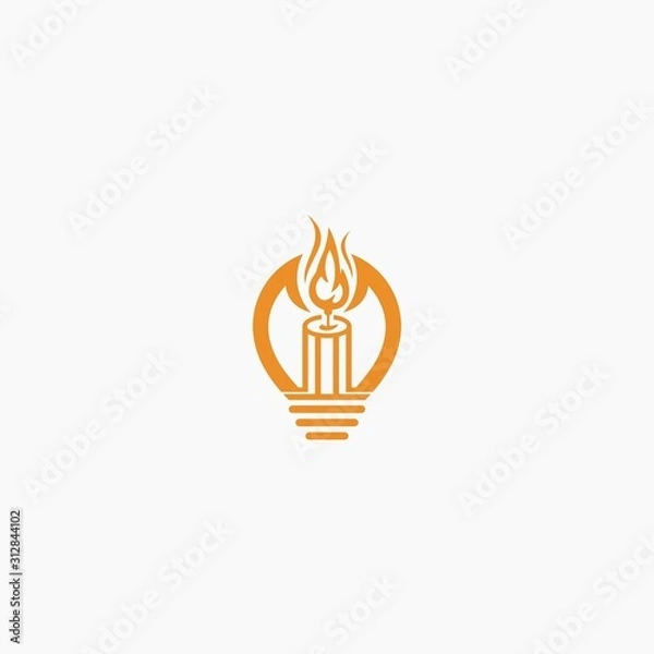 Obraz lamp logo inspiration premium