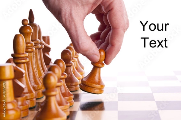 Obraz chess game king strategy board