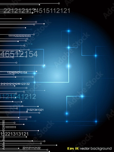 Obraz Blue technology background