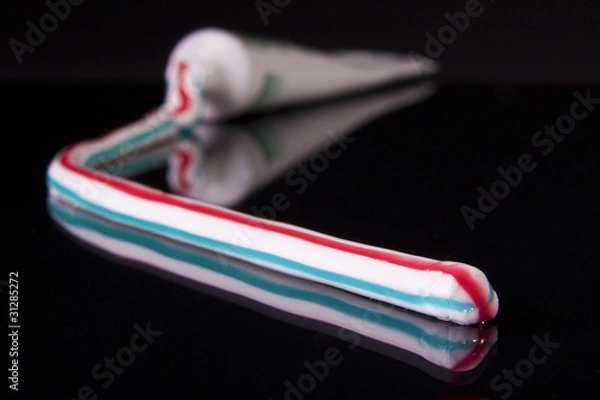 Obraz toothpaste clean paste tube black