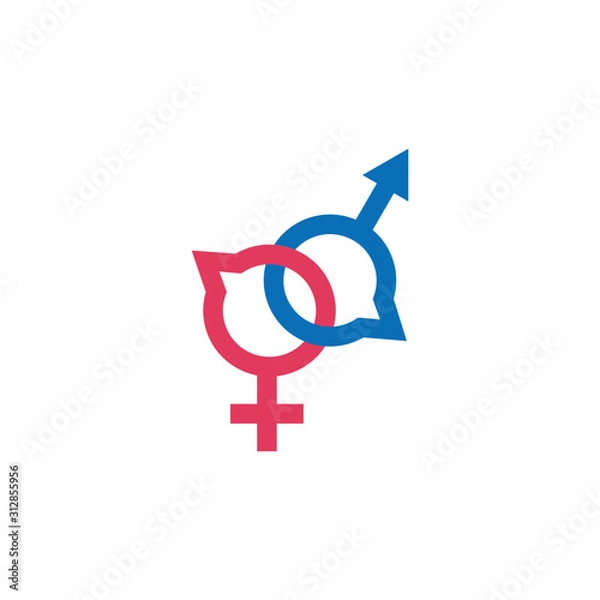 Obraz gender chat logo design