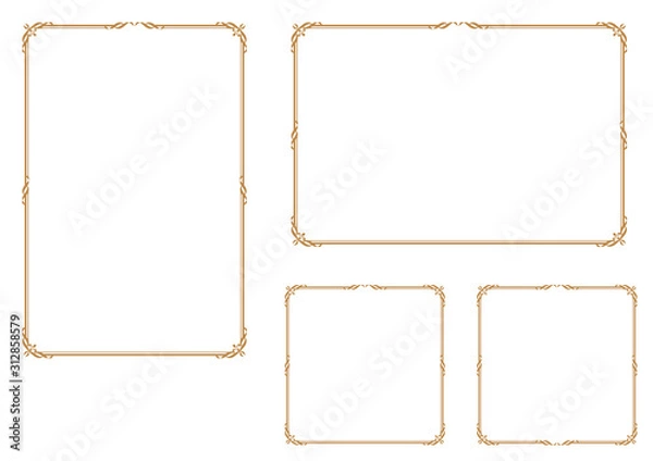 Obraz Decorative frame.A frame that gave a change in size to the same design.Good frame for a4 size paper.Certificate frame.
