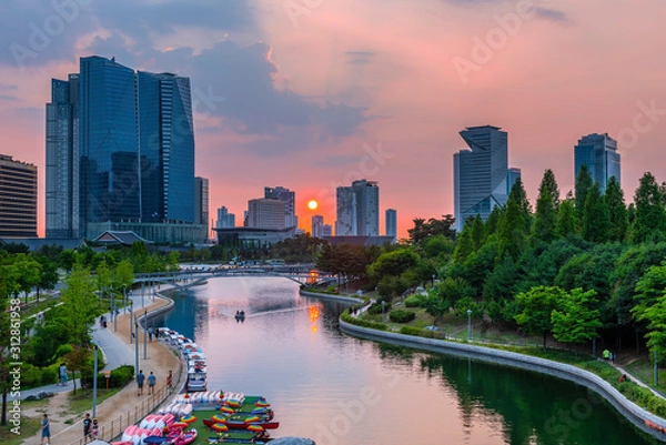 Obraz INCHEON, KOREA Songdo Central Park in Incheon, South Korea