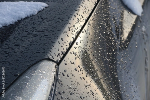 Obraz Капли воды на машине