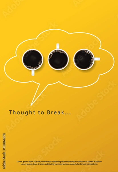 Obraz Coffee Poster Advertisement Flayers Vector Illustration