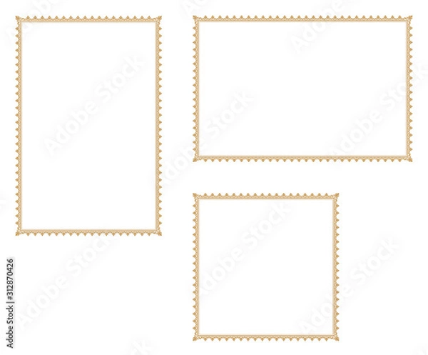 Fototapeta Decorative frame.A frame that gave a change in size to the same design.Good frame for a4 size paper.Certificate frame.