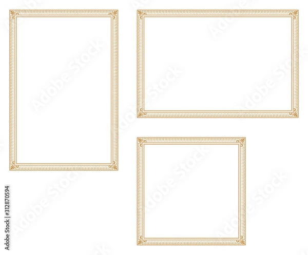 Obraz Decorative frame.A frame that gave a change in size to the same design.Good frame for a4 size paper.Certificate frame.