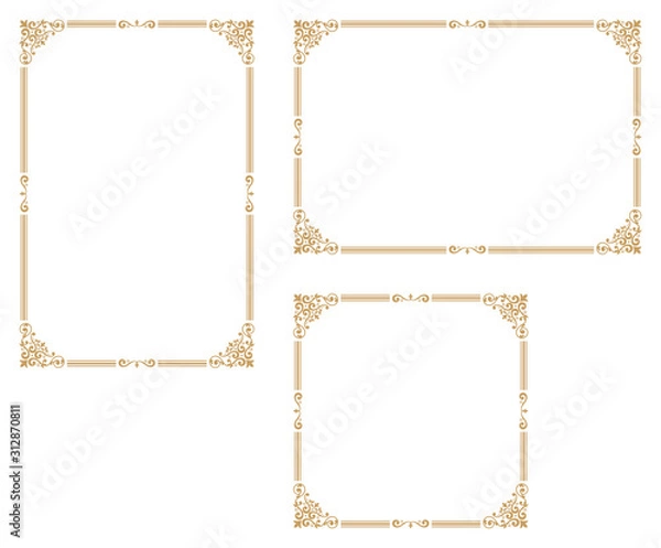 Obraz Decorative frame.A frame that gave a change in size to the same design.Good frame for a4 size paper.Certificate frame.