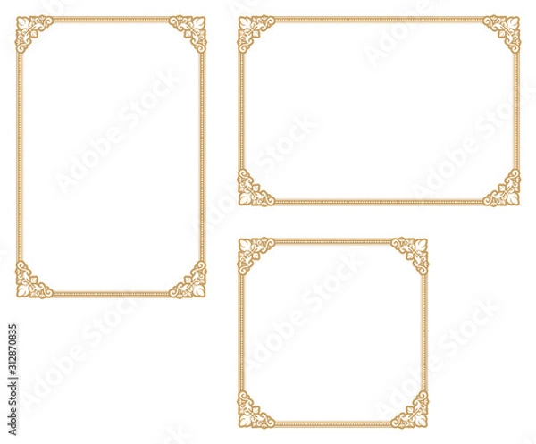 Obraz Decorative frame.A frame that gave a change in size to the same design.Good frame for a4 size paper.Certificate frame.