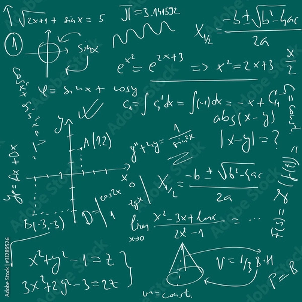 Fototapeta math background