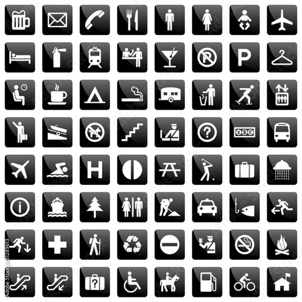 Fototapeta Zestaw ikon