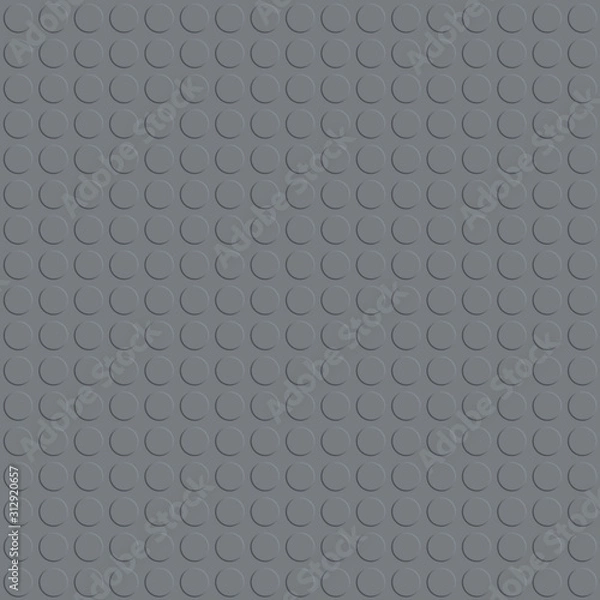 Fototapeta Seamless clean light gray studded rubber flooring panel for texture or background