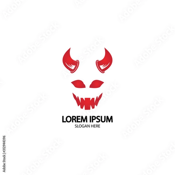 Obraz Devil logo vector icon template
