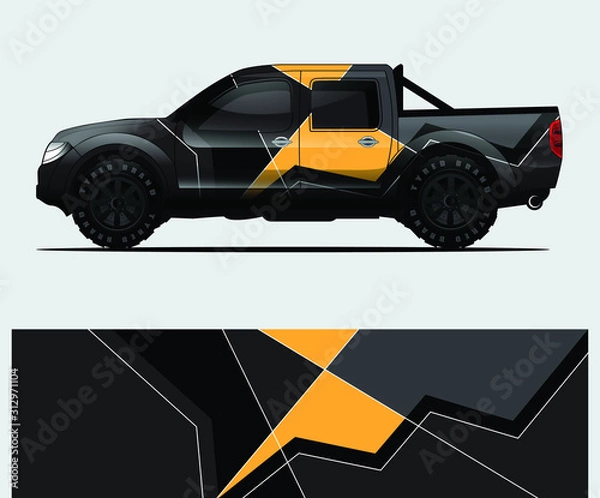 Obraz truck decal graphic wrap vector, abstract background