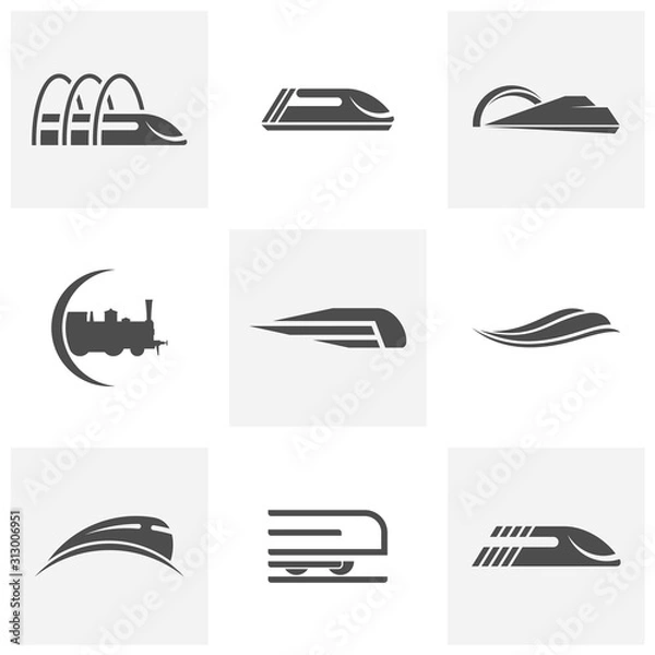 Obraz Classic train logo concept, Locomotive logo design vector template, Creative design, icon symbol