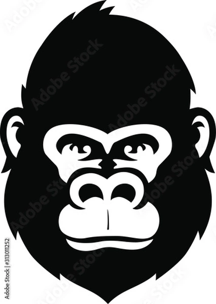 Obraz Black gorilla head