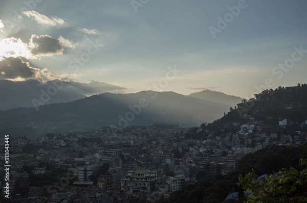 Fototapeta View of Kathmandu from the Monkey temple