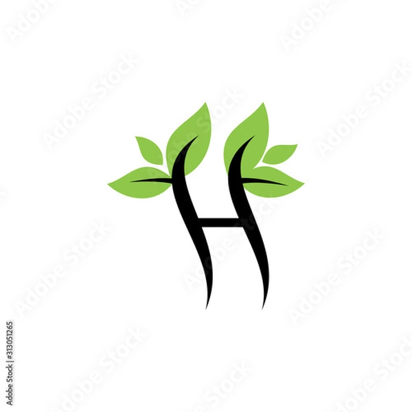 Obraz leaf logo template design vector icon illustration