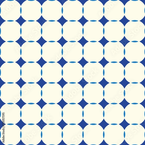Fototapeta Diamond seamless geometric pattern. Decorative blue diamond mosaic. Design for fabric, background, backdrop, wallpaper,textile, texture etc. EPS-10 vector, printable CMYK colors.