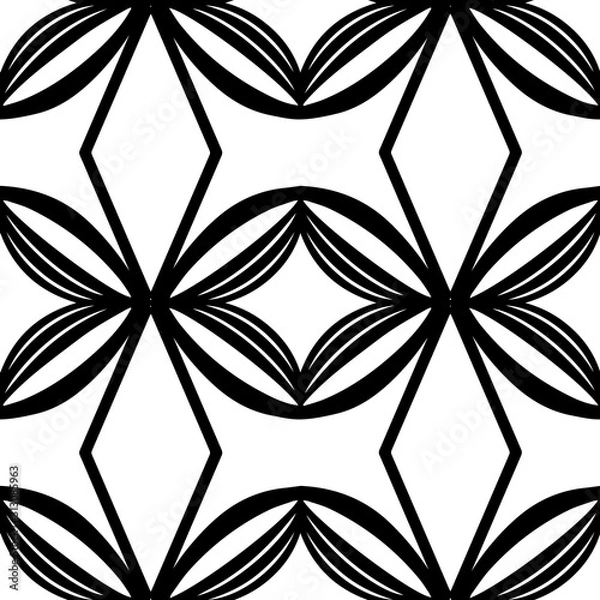 Fototapeta Modern Transparent Geometric Pattern Overlay vector seamless pattern. Use this trendy pattern as shown or use as an overlay. All colors can be changed.