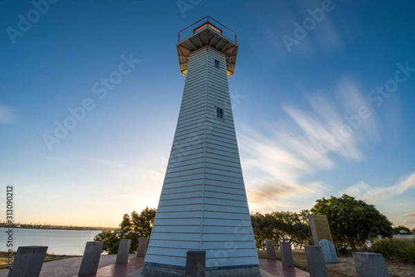 Obraz Coastal lighthouse overlooking the seaway