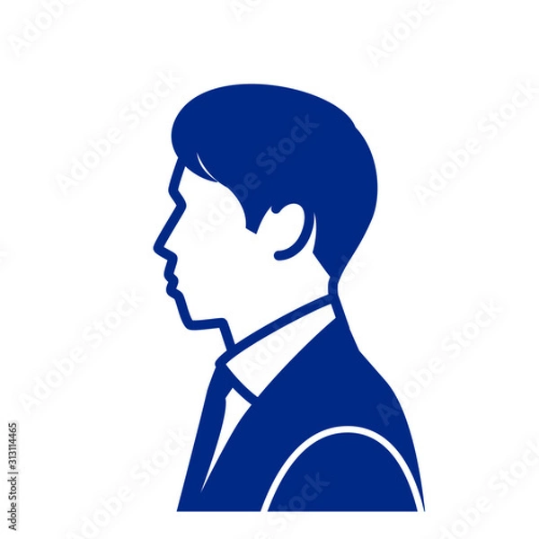 Obraz 男性の横顔アイコン