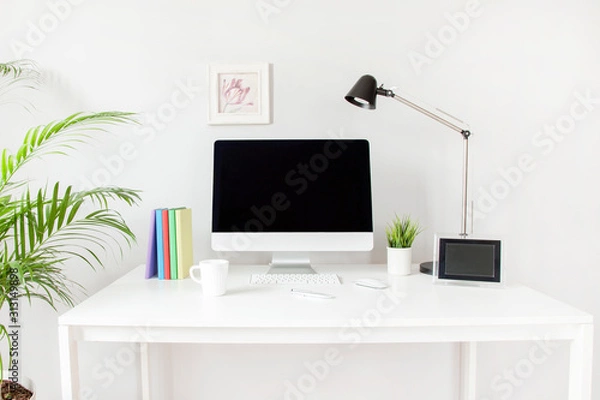 Fototapeta computer with blank screen