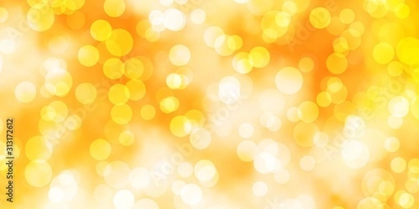 Fototapeta Light Orange vector layout with circle shapes.