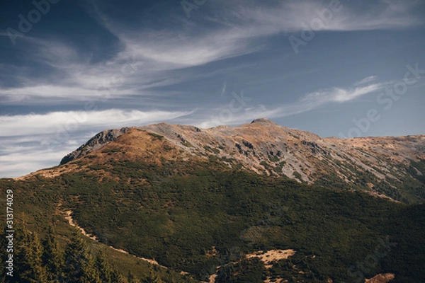 Fototapeta Mountain Range in Fall Midday