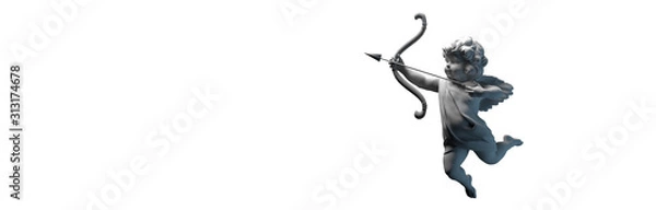 Obraz cupid angel for valentines day 3D render