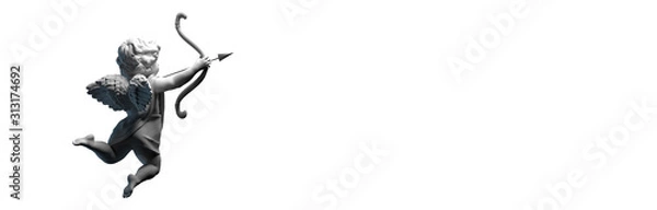 Obraz Anioł Kupidyna na Walentynki renderowania 3D