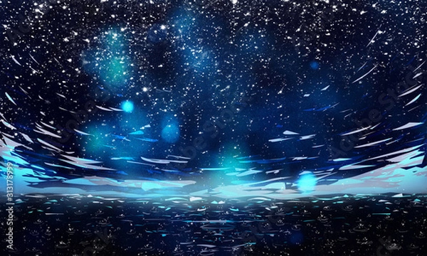 Obraz Piękne nocne niebo tło ilustracja z gwiazdami