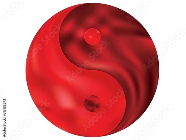 Obraz Colorful background in the form of yin yang.