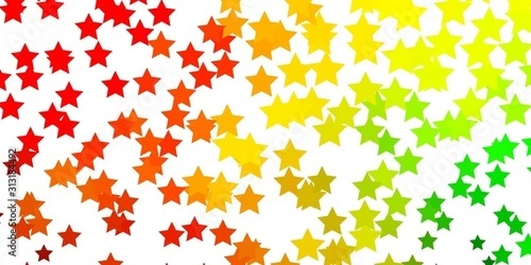 Fototapeta Light Pink, Yellow vector template with neon stars. Modern geometric abstract illustration with stars. Pattern for wrapping gifts.