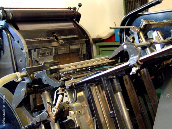 Obraz druckmaschine antik