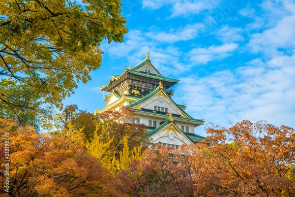 Obraz 秋の大阪城　天守閣