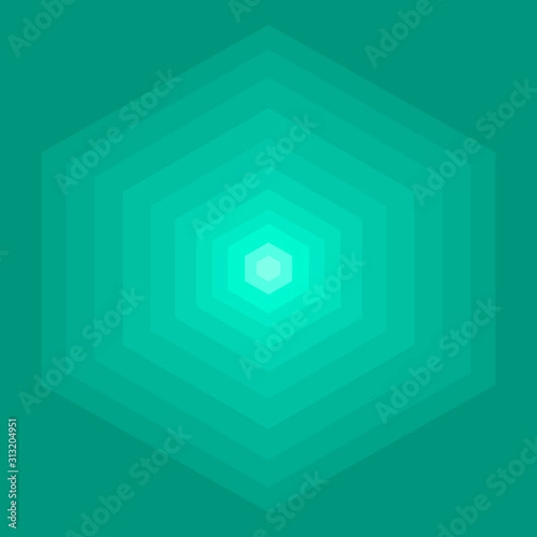 Obraz Emerald hexagon abstract background textures pattern graphic design vector illustration modern style 