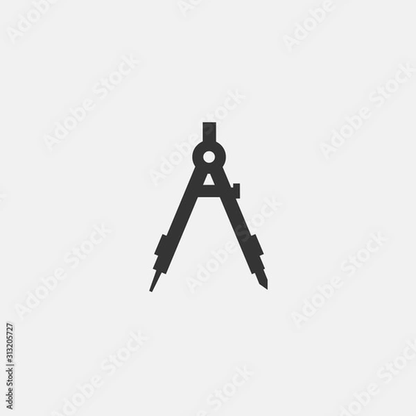 Obraz compass drawing icon vector illustration symbol