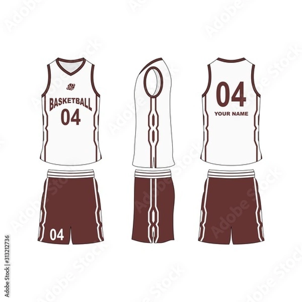 Obraz Basketball jersey set template collection.